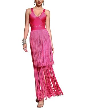 Dilireba Embellished Maxi Dress - Pink