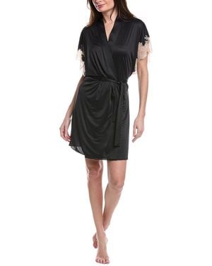 Natori Enchant Lace Applique Wrap - Black