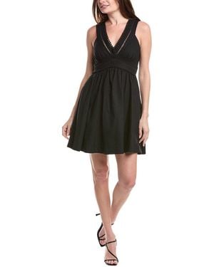 Taylor Linen-Blend Mini Dress - Black