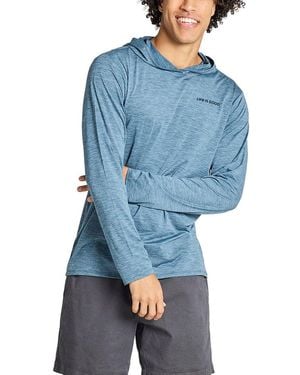 Life Is Good. Hooded Sun Shirt - Blue
