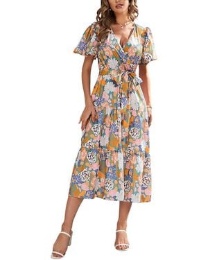 VERA DOLINI Midi Dress - Yellow