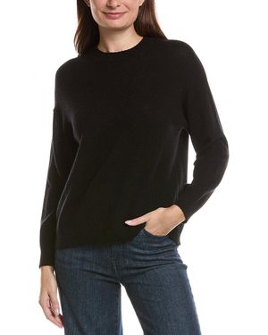 Hannah Rose Basic Crewneck 100% Cashmere Jumper - Black