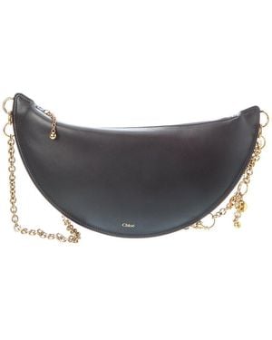 Chloé Icons Leather Hobo Bag - Grey