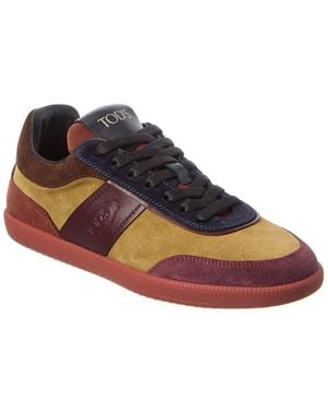 Tod's Leather & Suede Sneaker - Brown
