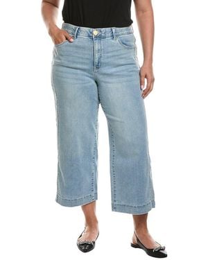 Wit & Wisdom Light Artisanal Skyrise Crop Double Side Seam Wide Leg Jean - Blue