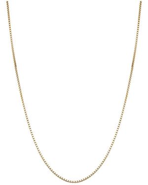 Italian Gold 14K Venetian Box Chain Necklace - Metallic
