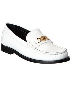 Versace Medusa Leather Loafer - White