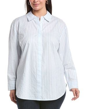 Anne Klein Plus Drop Shoulder Shirt - White