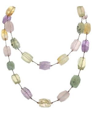 Margo Morrison Gemstone Necklace - Metallic