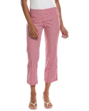 Estellina Check Crop Pant - Red