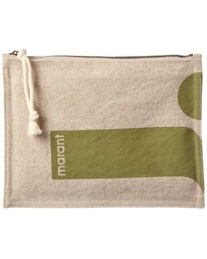 Isabel Marant Netia Canvas Clutch - Natural