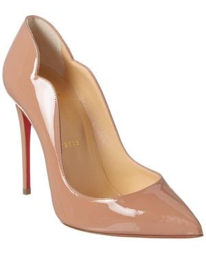 Christian Louboutin Hot Chick 100 Patent Pump - Natural