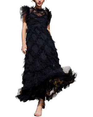 AMINA GLAM Maxi Dress - Black