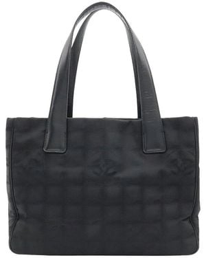 CHANEL Nylon New Travel Line Tote Pm (Authentic Pre-Loved) - Black