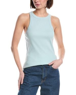 James Perse Cutaway Rib Tank - Blue