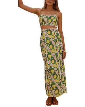 FASHION FLORIDA Top & Skirt Set - Green