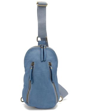 Bolsa Nova Logan Leather Sling Bag - Blue