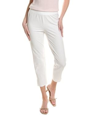 Eileen Fisher Hi Waisted Slim Crop Pant - White