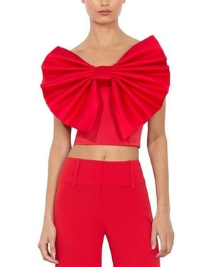 Alice + Olivia Sibella Strapless Top - Red