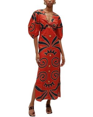 Ariele Tesoro Midi Dress - Red