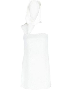 Ferragamo Hooded Mini Dress - White