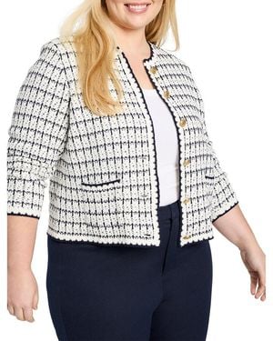 NIC+ZOE Plus Mixed Up Jumper Jacket - Grey