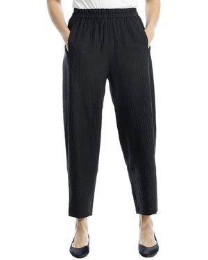 Max Studio Two-Tone Textured Woven Linen-Blend Pant - Blue