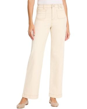 NIC+ZOE High Rise Wide Leg Pocket Jean - Natural