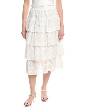 FLORA BEA NYC Wrenlee Maxi Skirt - White