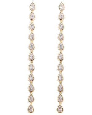 Eye Candy LA Cz Linear Earring - White