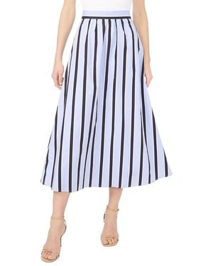 Vince Camuto Waist Band Long Full Skirt - Blue