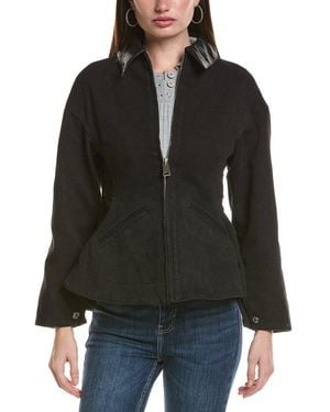 Line & Dot Eton Peplum Jacket - Black
