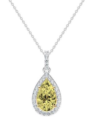 Lab Grown Diamonds 14K 2.75 Ct. Tw. Lab-Grown Diamond Fashion Pendants - Metallic