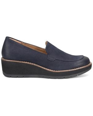 Comfortiva Wedge Leather Loafer - Blue