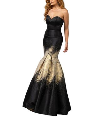 Terani Embellished Maxi Dress - Black