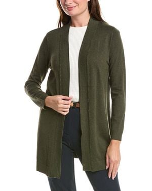 Tahari Open Front Cardigan - Green
