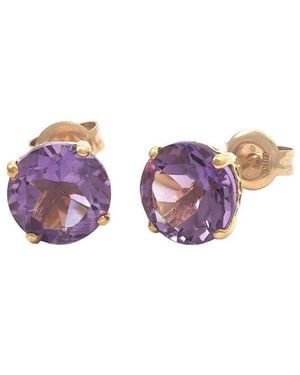 Gemstones 3.40 Ct. Tw. Amethyst 14K Earrings - Purple