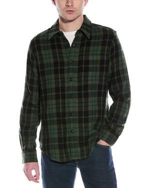 Todd Synder X Champion Guide Suede-Trim Wool-Blend Shirt - Green