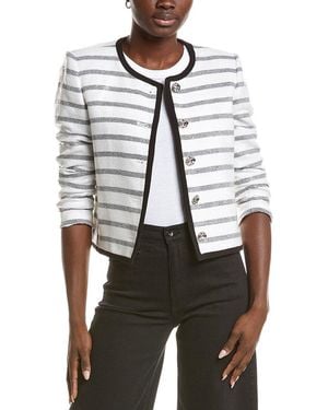 KARL LAGERFELD Sequin Stripe Jacket - White