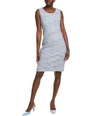 St. John Lurex Tweed Dress - Blue