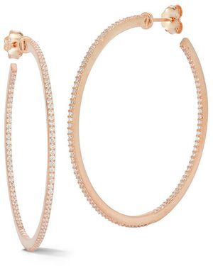 Glaze Jewelry 14K Rose Over Cz Earrings - White