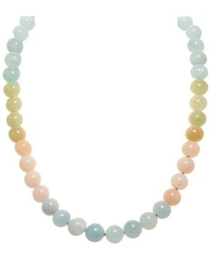 Margo Morrison Aquamarine & Morganite Necklace - Metallic