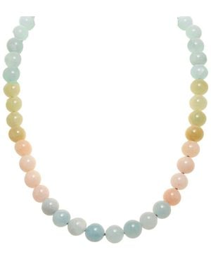 Margo Morrison Aquamarine & Morganite Necklace - Metallic