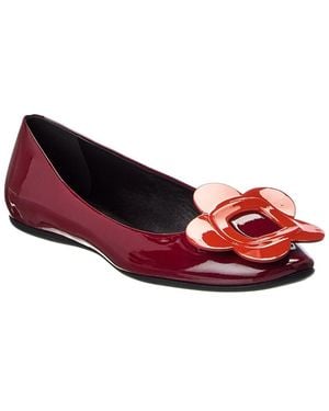 Roger Vivier Patent Ballet Flat - Red