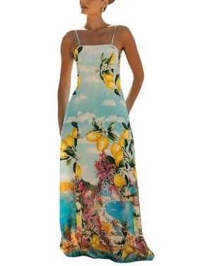AMINA GLAM Maxi Dress - Blue