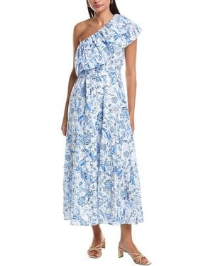 Lilly Pulitzer Mayella Off The Shoulder Midi Dress - Blue