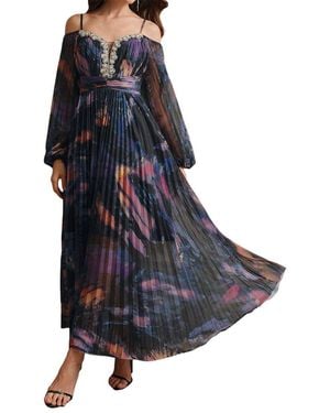 COLON DIANA Print Maxi Dress - Blue