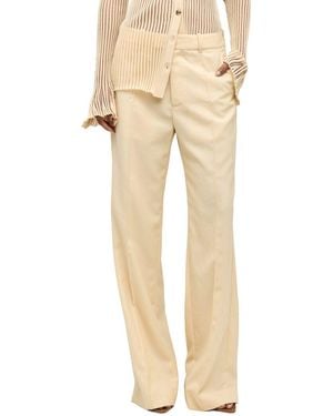 Ronny Kobo Rowley Wool-Blend Pant - Natural