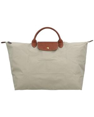 Longchamp Le Pliage Original Large Canvas Travel Bag - Grey