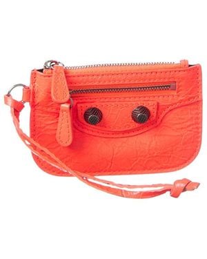 Balenciaga Le Cagole Leather Coin Purse - Red